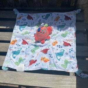Mary Meyer Little Knottie Lovey Dinosaur Dino Security Blanket Texture Blue Soft
